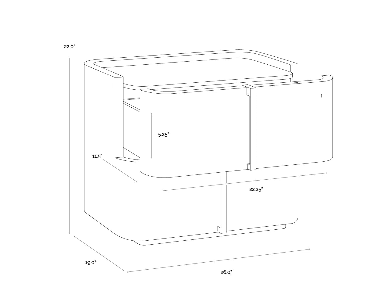 Jamille Nightstand Cream