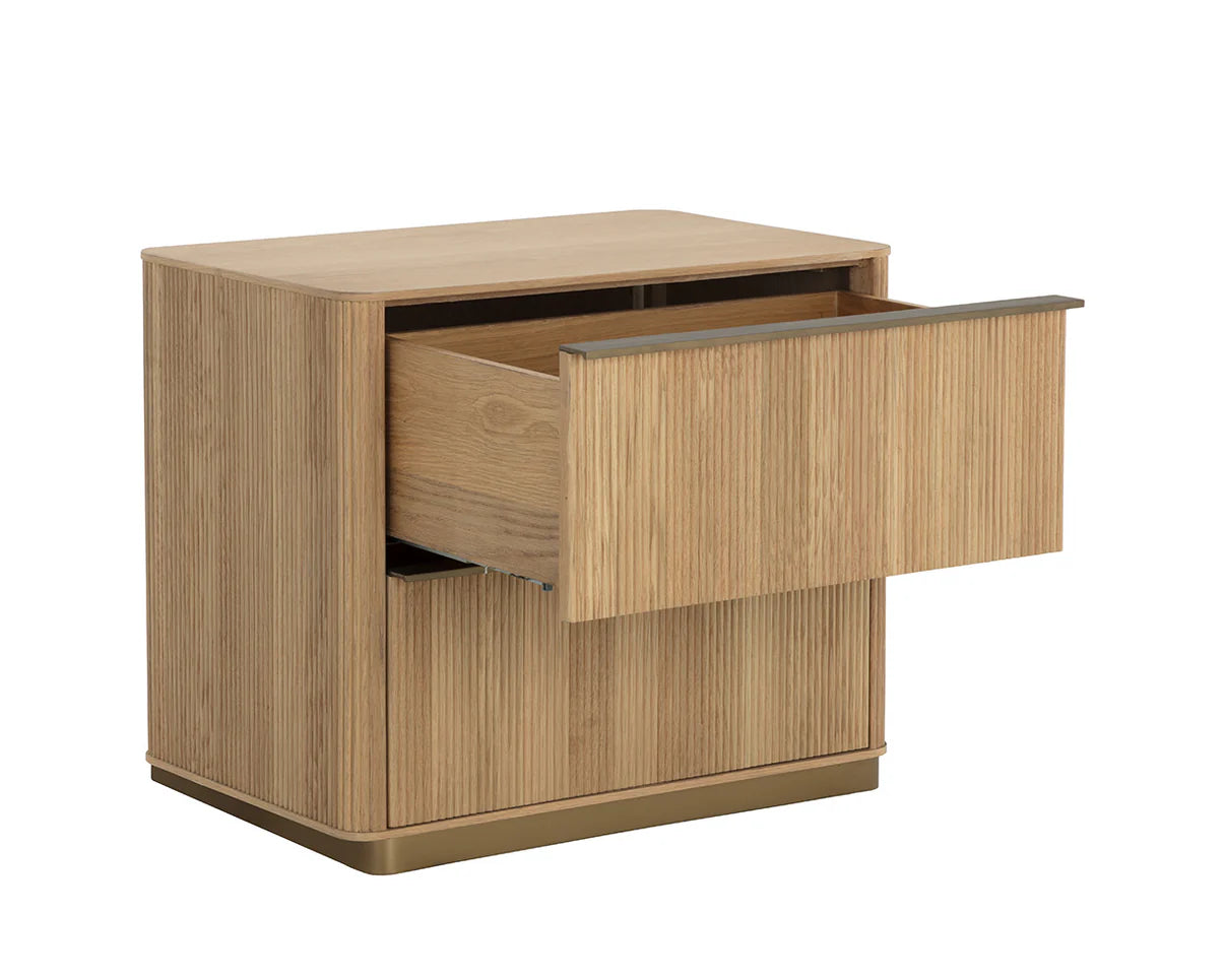 Kalla Nightstand Rustic Oak