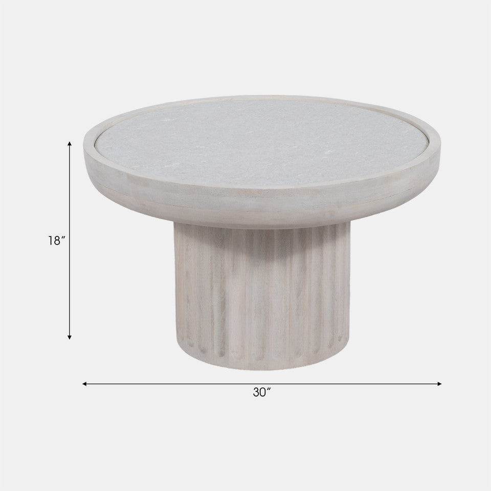 Liv & Skye Whitewash Coffee Table