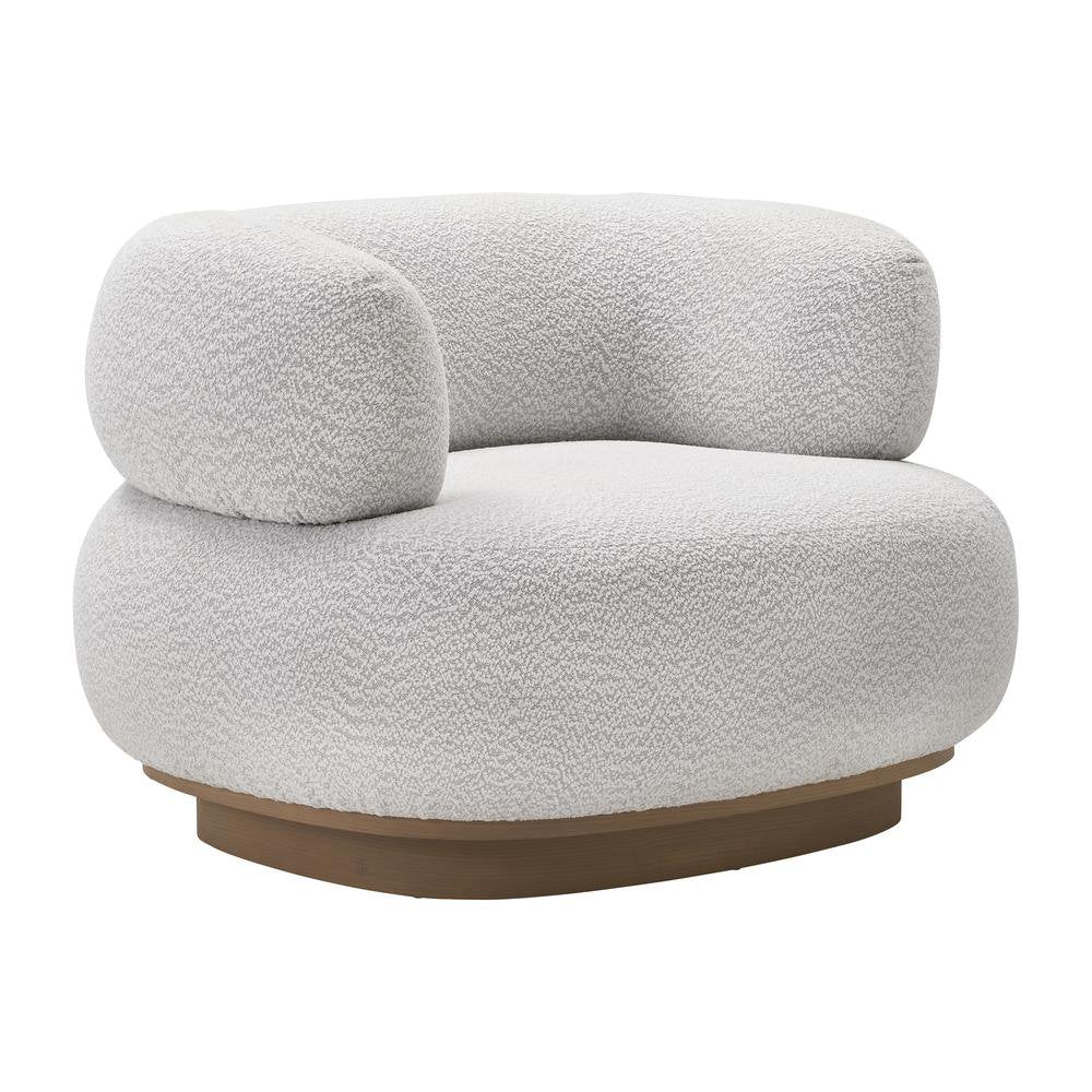 Modern Roundback Chair & Ottoman