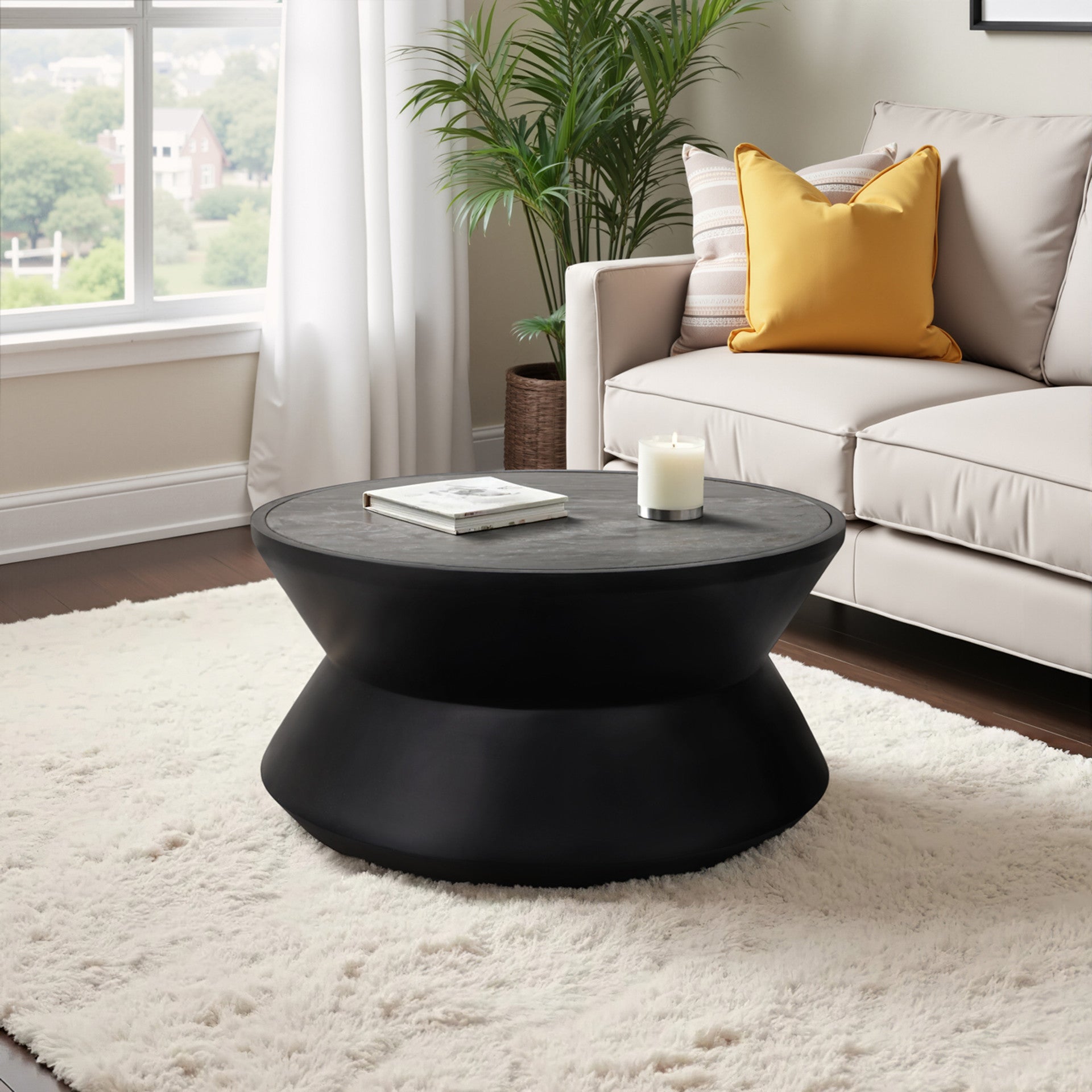 Crestly Black Coffee Table
