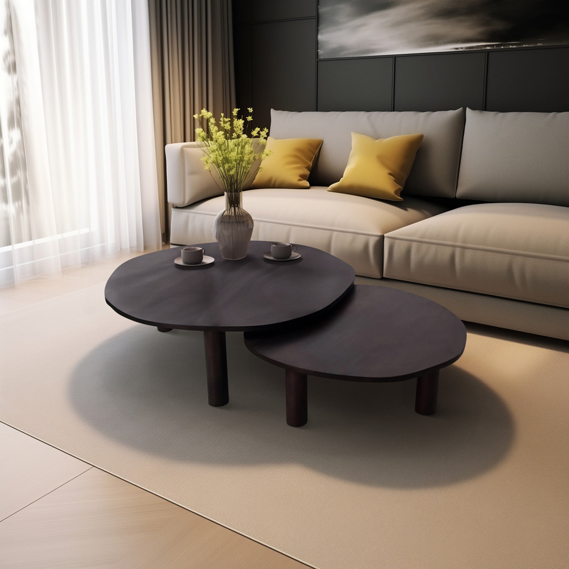 Calvin Nesting Wooden Coffee Tables