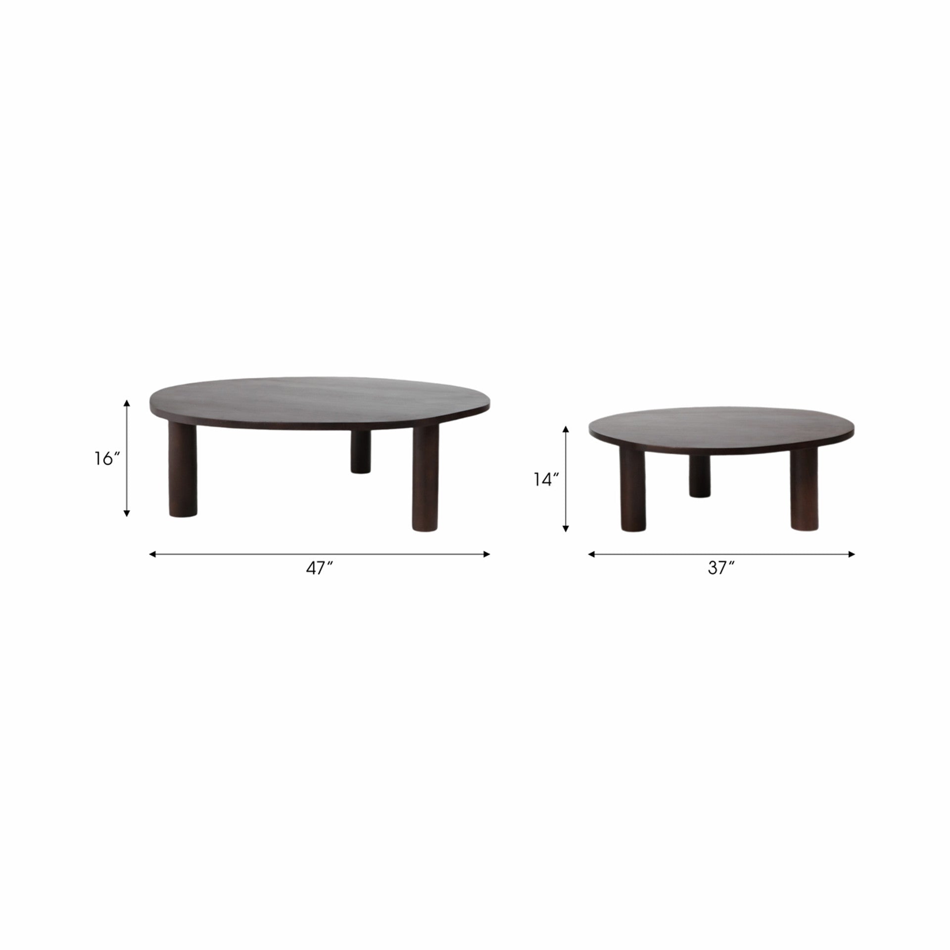 Calvin Nesting Wooden Coffee Tables