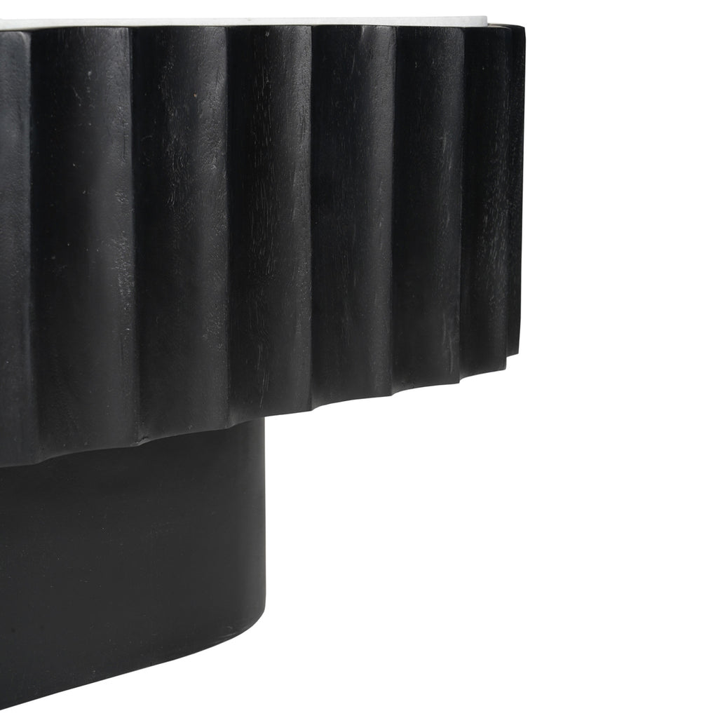 Panda Stone Marble And Wood Coffee Table