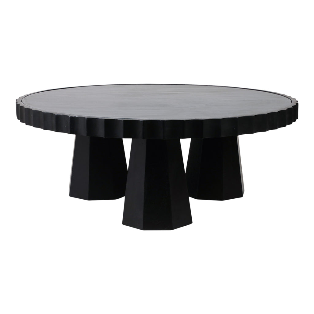 Luzia Metallic Marble and Wood Coffee Table