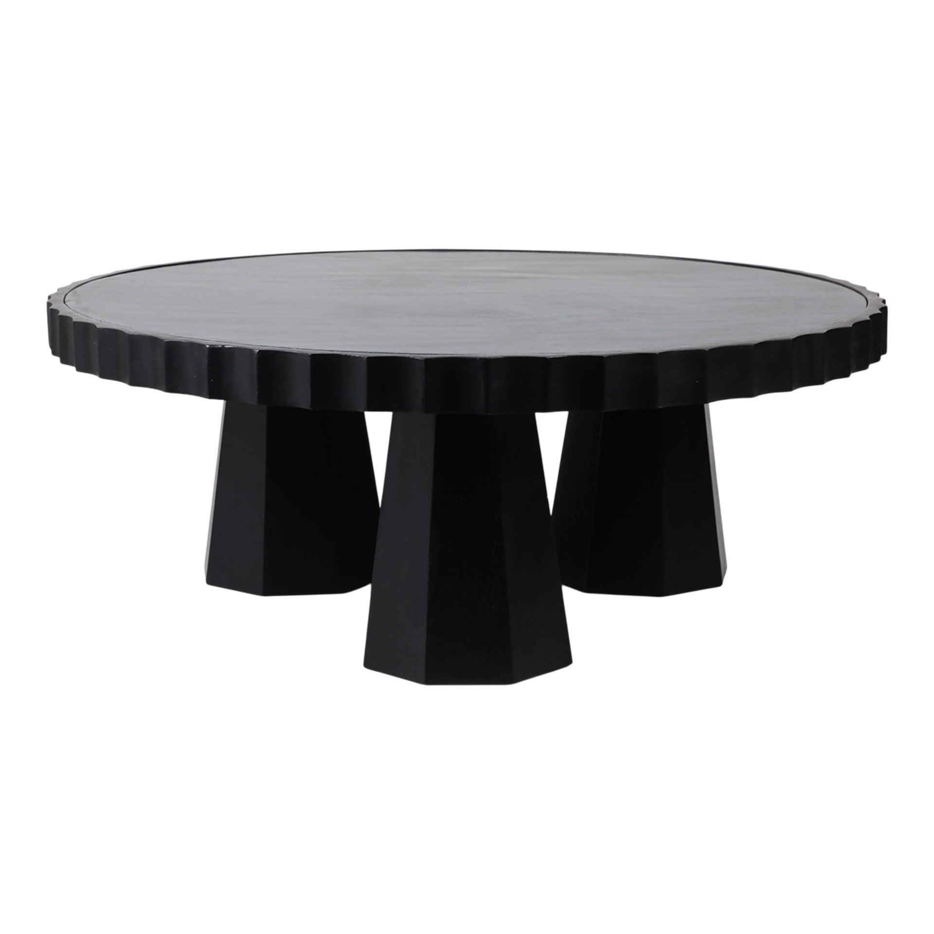 Luzia Metallic Marble and Wood Coffee Table