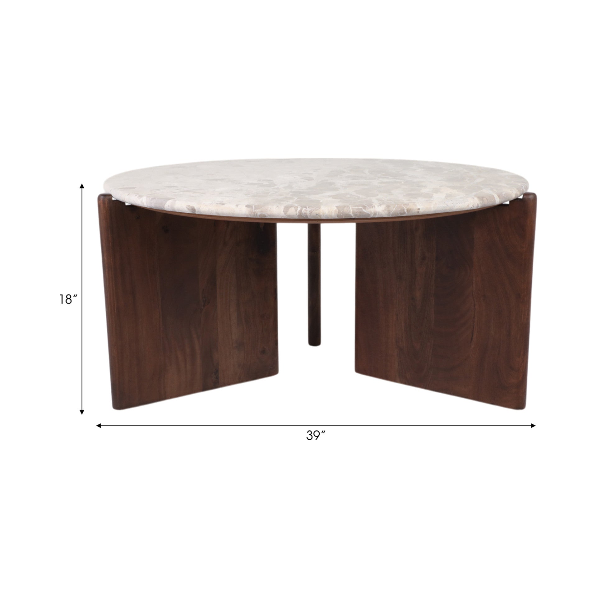 Somerset Marble And Wood Coffee Table