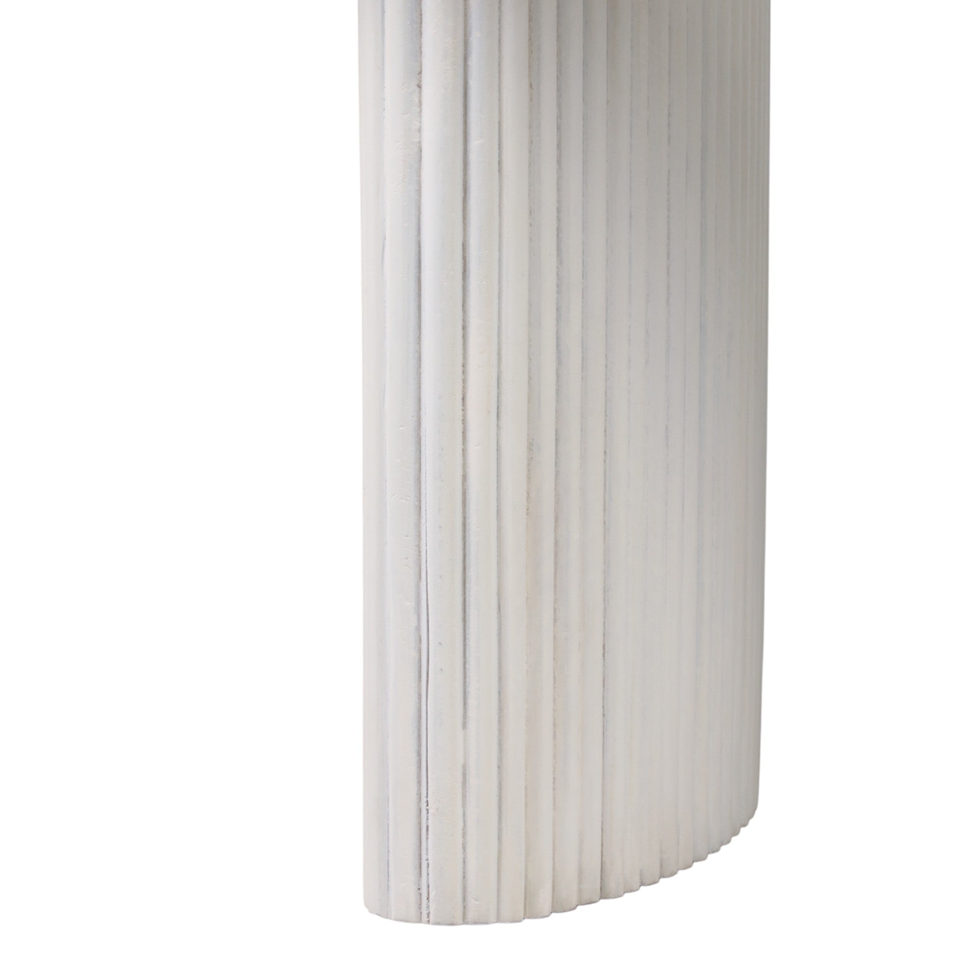 Catalina Travertine & fluted Wood Coffee Table