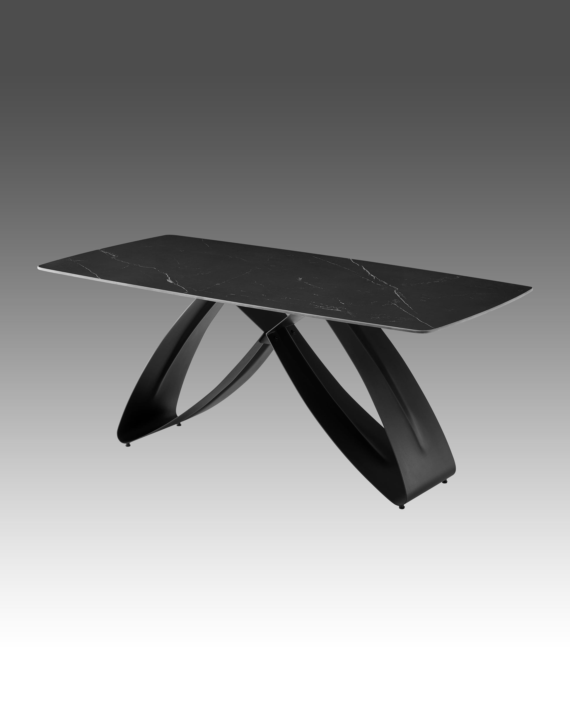 Rectangular Sintered Stone Table Black