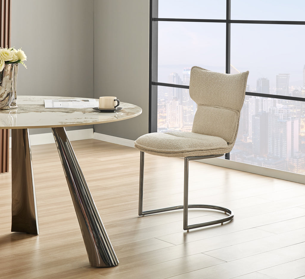 Round Sintered Stone w Stainless Steel