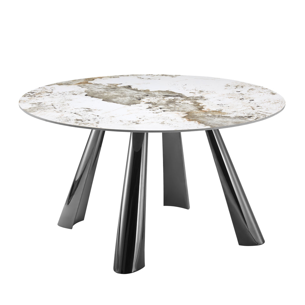 Round Sintered Stone w Stainless Steel