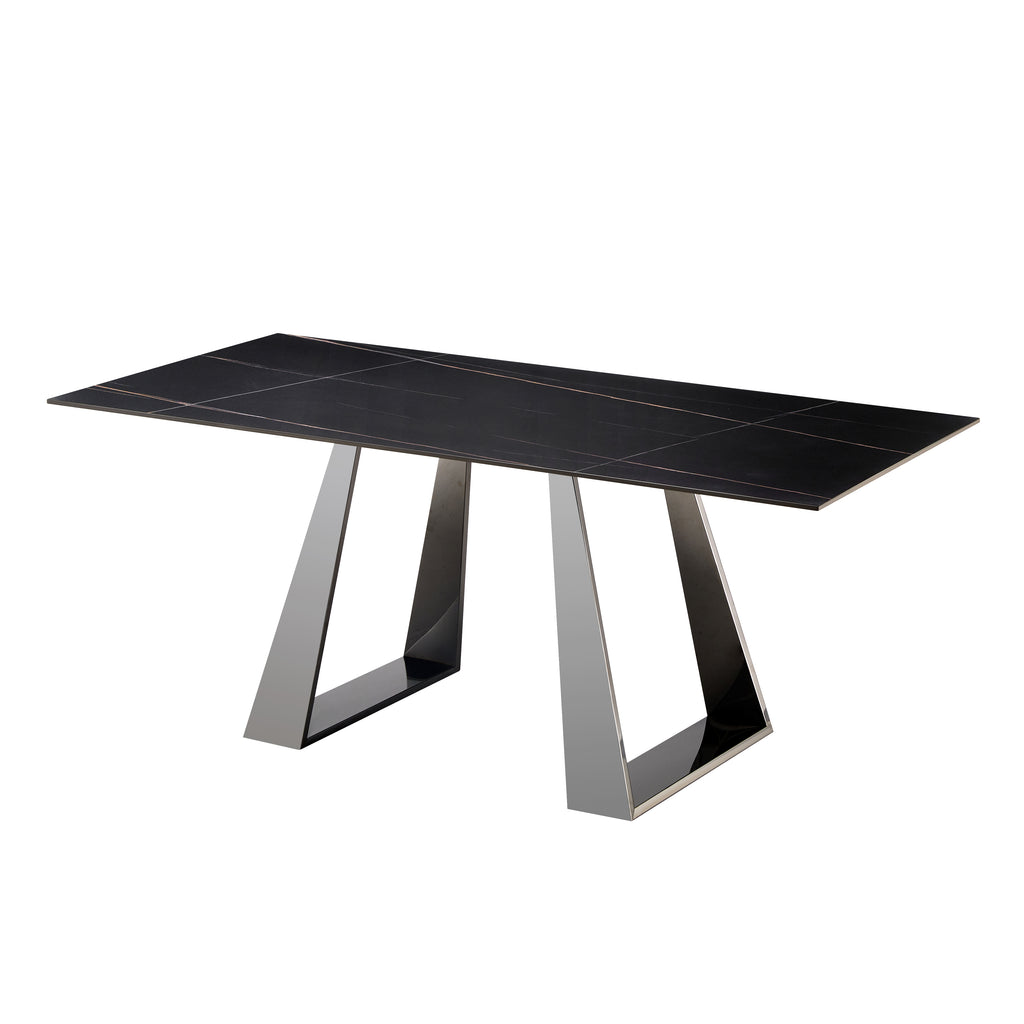 Rectangular Sintered Stone w Stainless Steel