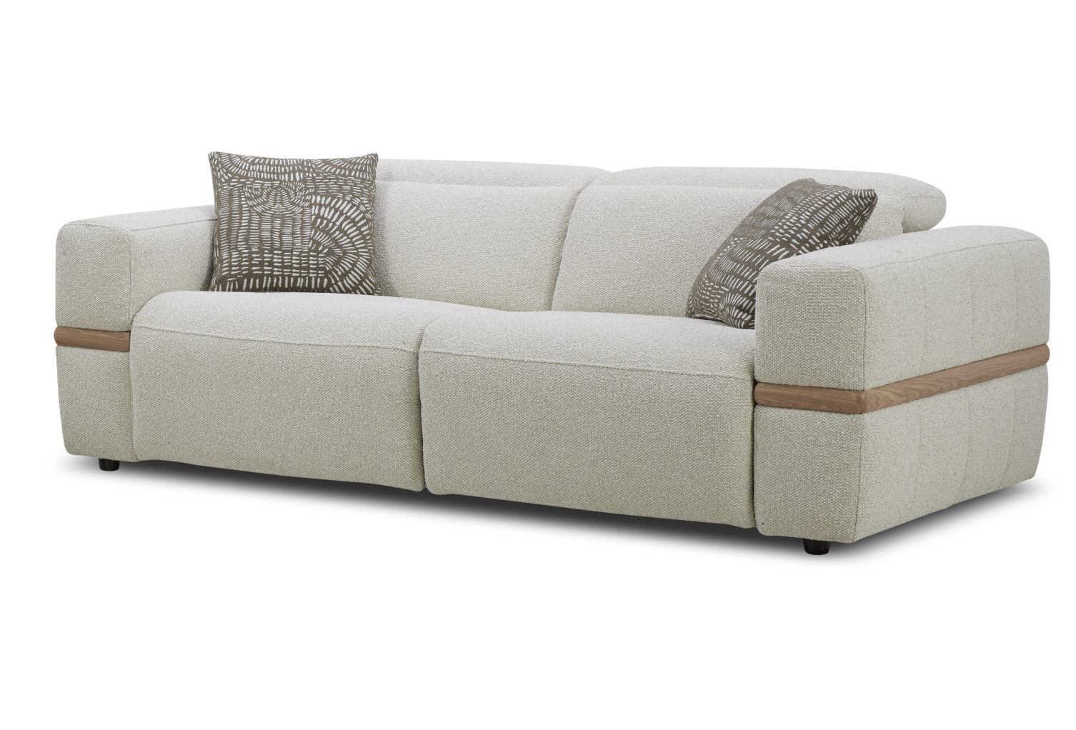 Reclining Power Sofa with wood details