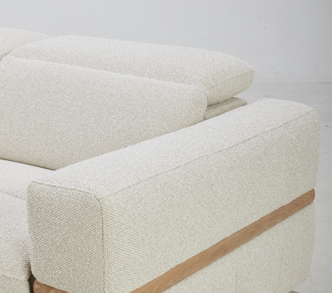 Reclining Power Sofa with wood details