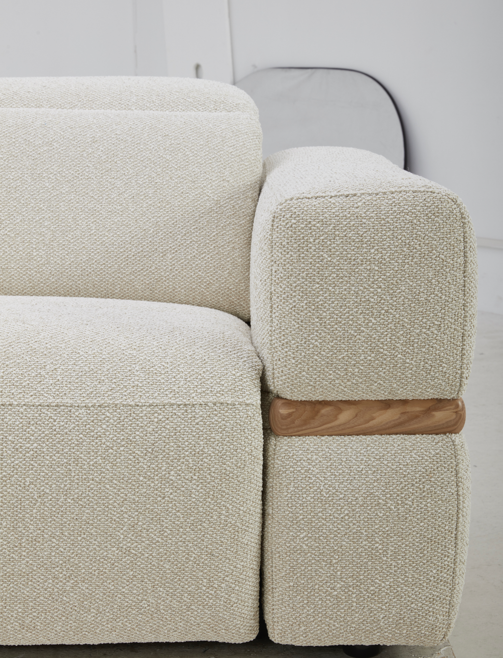 Reclining Power Sofa with wood details