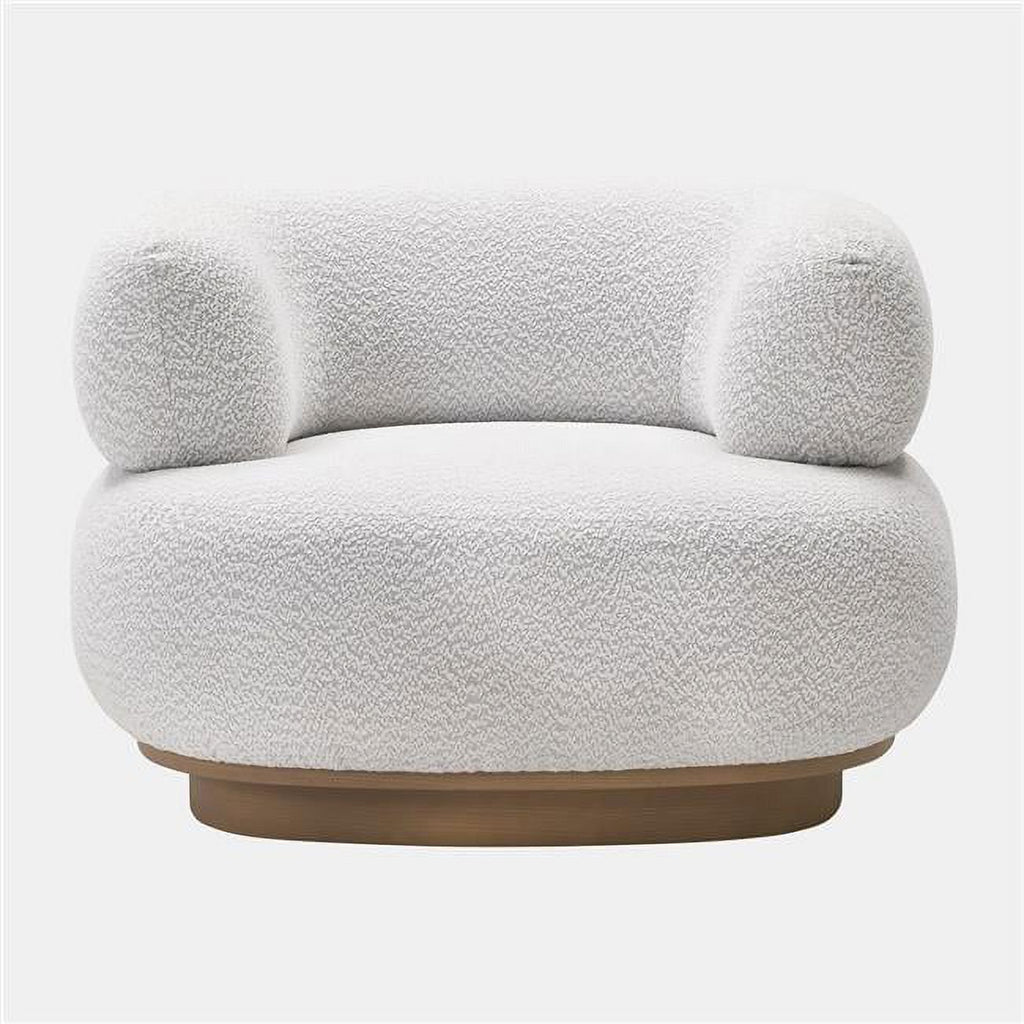 Modern Roundback Chair & Ottoman