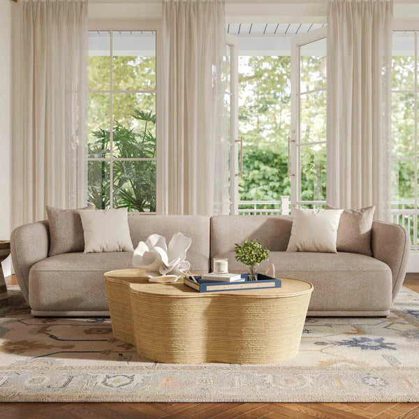 Sylvie 118" Cream Boucle Sofa