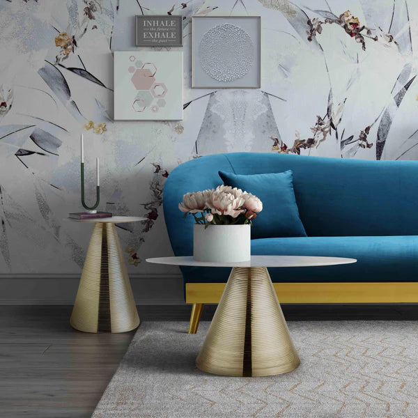 Tempo 30" Marble Round Coffee Table