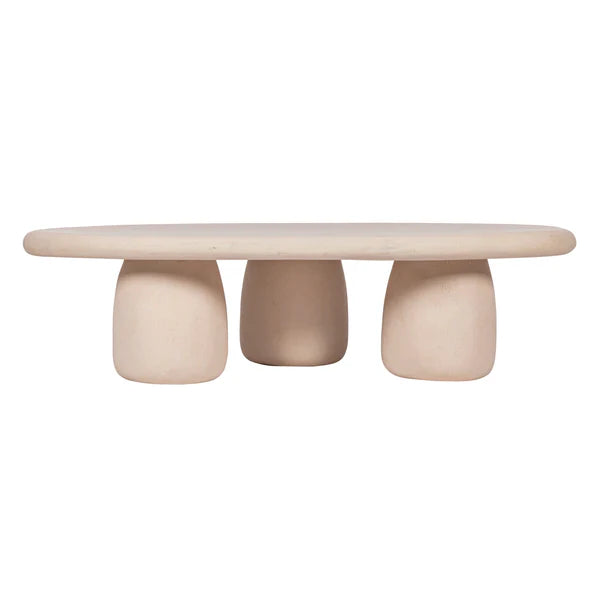 Rahul 59" Cream Coffee Table