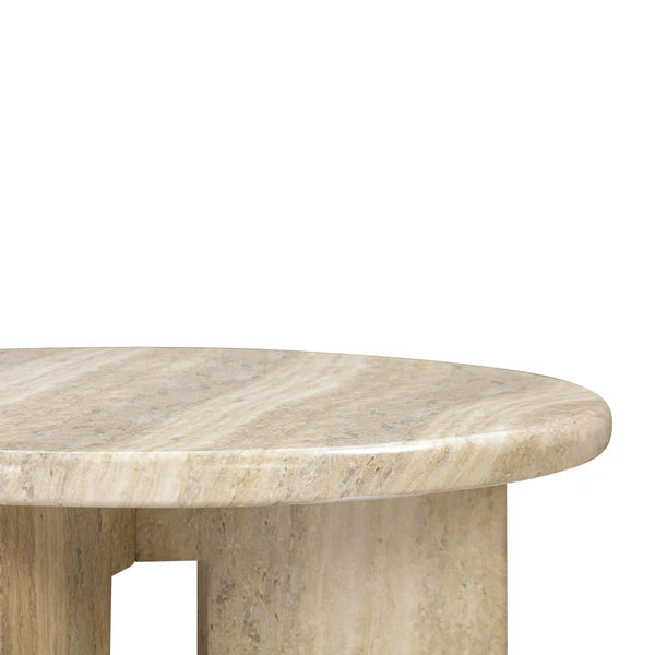 Patrizia 36" Faux Travertine Concrete Coffee Table
