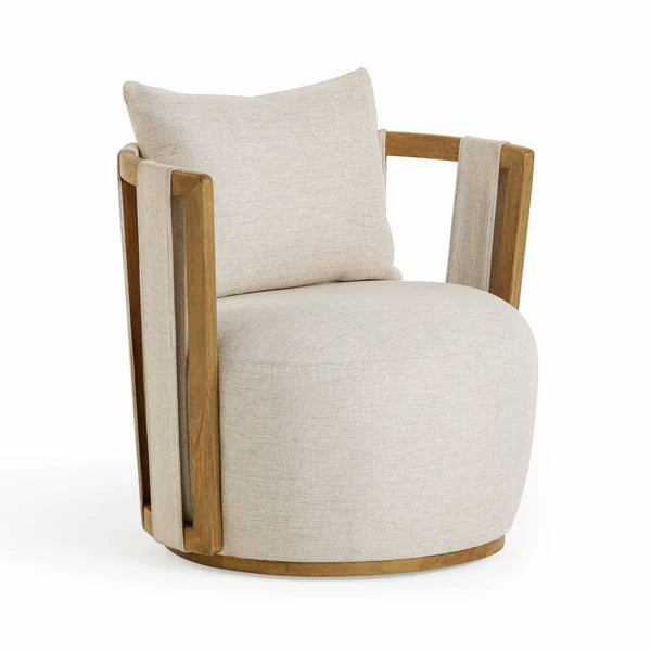 Paolo Swivel Chair Cream