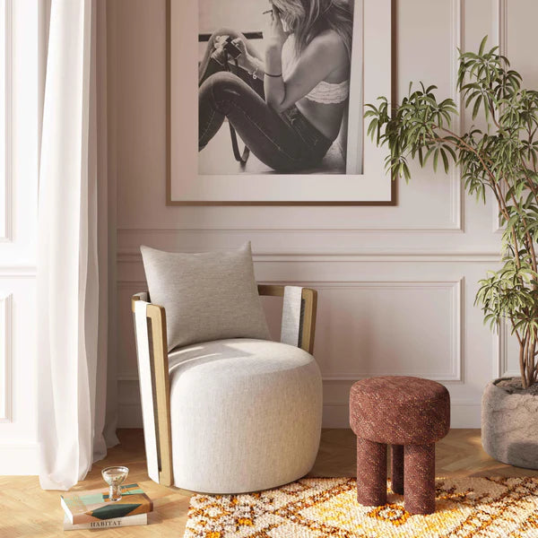Paolo Swivel Chair Cream
