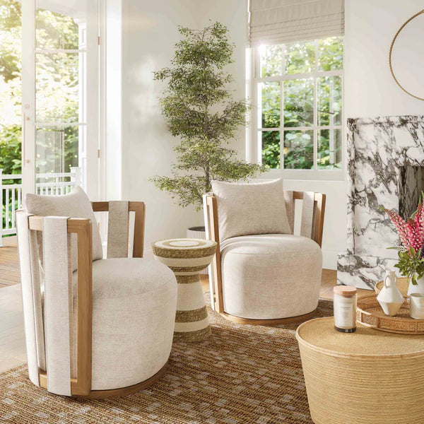 Paolo Swivel Chair Cream