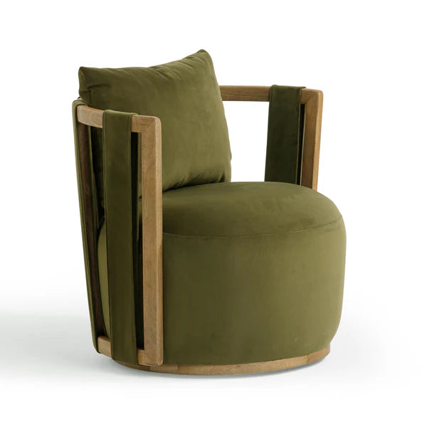 Paolo  Swivel Chair Green